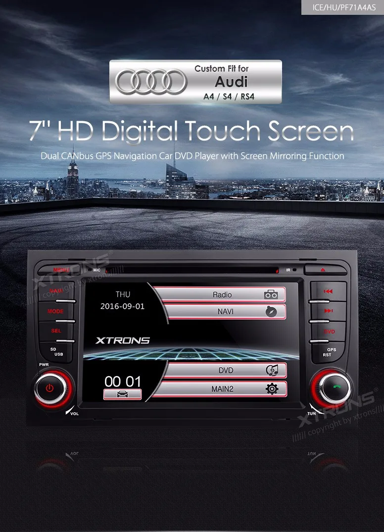 Top 7" Car DVD player Special  for Audi A4 2002-2008 & Audi S4 2002-2008 & Audi RS4 2002-2008 with Original UI/Appearance Design 0 Top 7" Car DVD player Special  for Audi A4 2002-2008 & Audi S4 2002-2008 & Audi RS4 2002-2008 with Original UI/Appearance Design 0