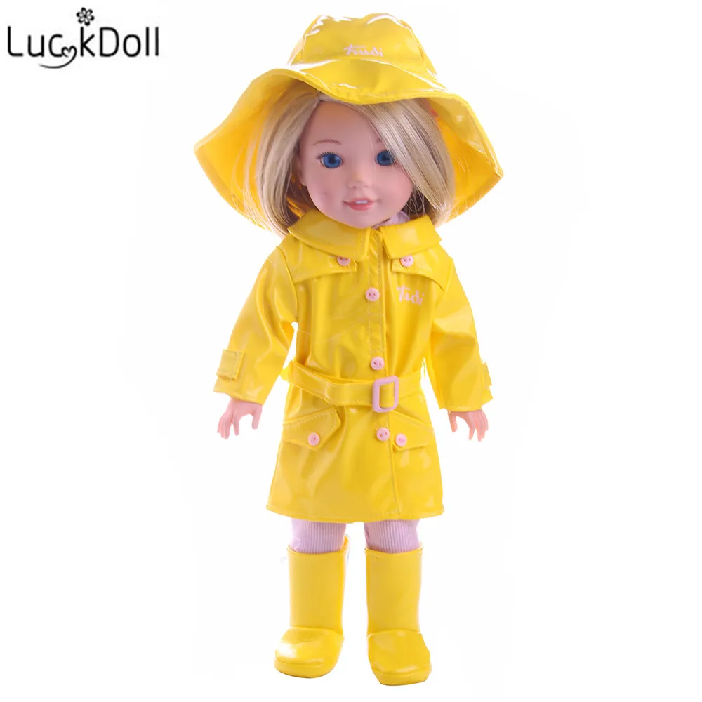 LUCKDOLL Новый кожаный костюм набор подходит 14 5 дюймов американские Аксессуары для