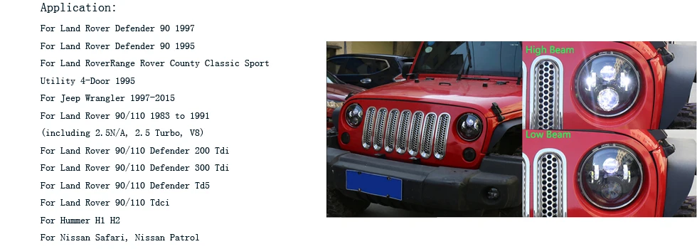 50w headlight application
