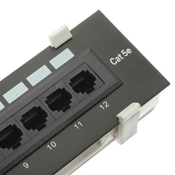 Мини Патч панель RJ45 12 портов CAT5E сетевое настенное крепление для стойки кронштейн
