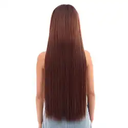 Cateleya 24 ''длинные прямые пряди волос для наращивания 5 зажимы в поддельные термостойкие синтетических волос искусственные накладные волосы