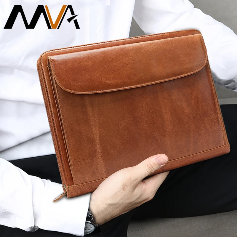 mens leather document pouch