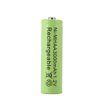 

Green 1pc a lot Ni-MH 3000mAh AA Batteries 1.2V AA Rechargeable Battery NI-MH Neutral battery for Flashlight/Camera