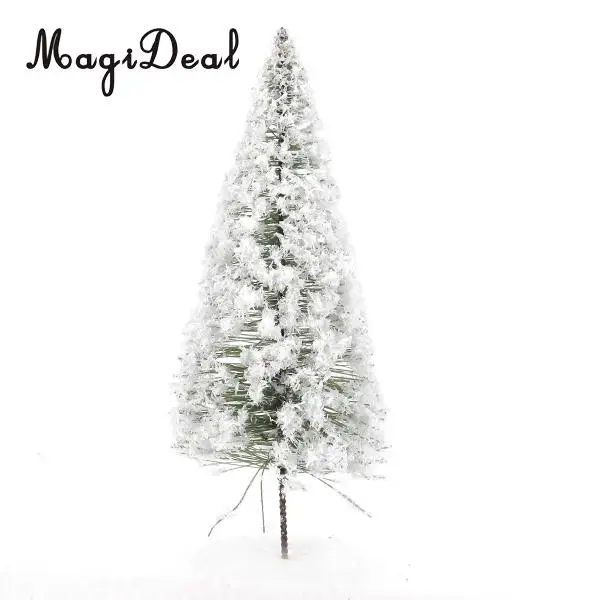 10Pcs/Pack 1/75 White Scenery Landscape Model Cedar Trees for Model Train Track Building Props Scenery 12cm