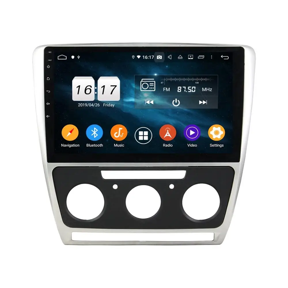 Excellent 4GB RAM 10.1" Android 9.0 Car Radio DVD Player for Skoda Octavia 2007 2008 2009 2010 2011 2012 2013 2014 GPS BT WIFI Mirror-link 1