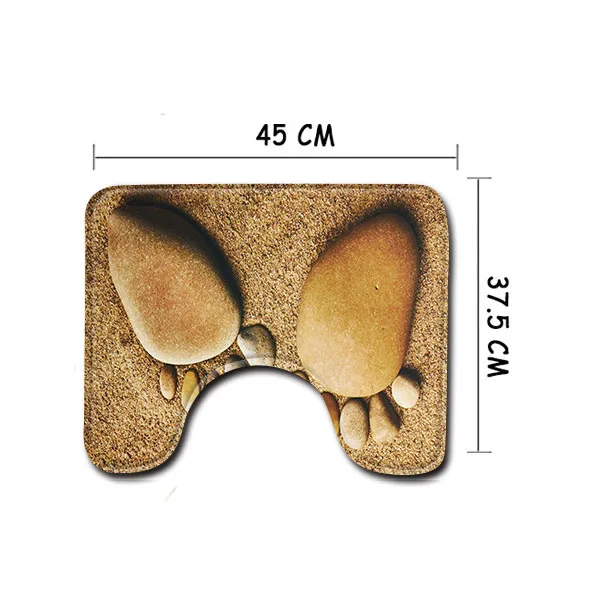 Коврик для ванной комнаты с принтом в виде камня, Противоскользящий коврик для ванной или туалета, 3D коврик для дома, Прямая поставка - Цвет: A 1pc U mat only