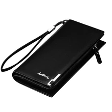 Классический мужской длинный кожаный клатч Carteras, кошелек, сумочка на молнии, сумка для денег в западном стиле, деловая мужская сумка