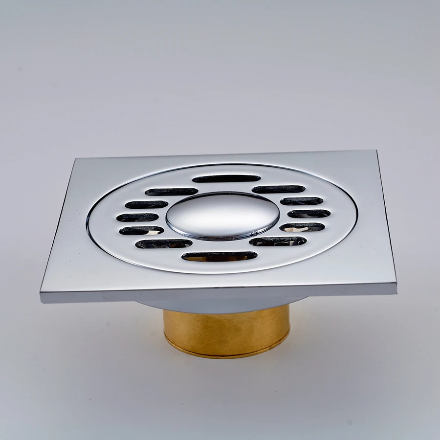 Buy Chrome Floor Drain Cover Colander Shower Waste Drainer Full Brass