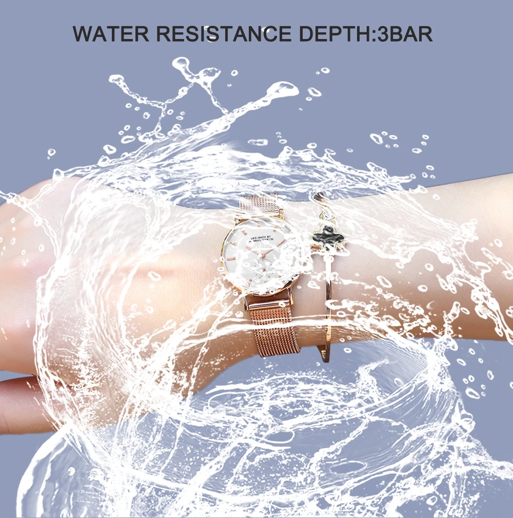 Нержавеющая сталь сетка группа Япония кварцевый механизм высокое качество водонепроницаемый для женщин IP покрытие черные женские часы 36 мм дропшиппинг