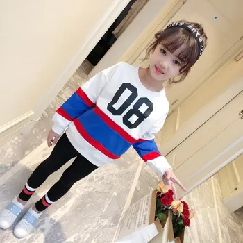

2019 New Fashion Children Clothing Set Girls Clothes t shirt+Pants 2pcs set Kids Tracksuit Girls Spring Autumn Sport Suit