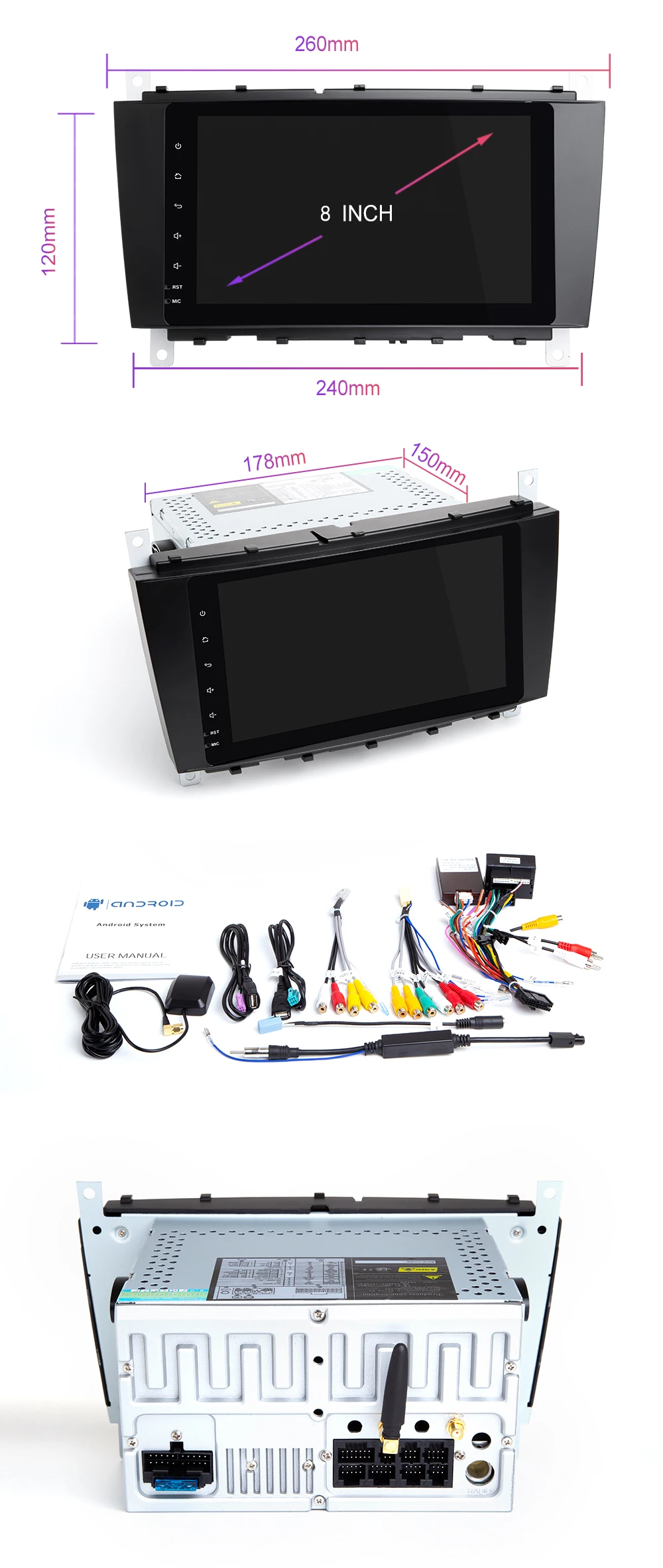 Clearance Xonrich Car Multimedia Player 2 Din Android 9.0 For Mercedes BenzC-Classs CLC W203 2004-2007 C200 C230 C240 C320 C350 CLK W209 17 Clearance Xonrich Car Multimedia Player 2 Din Android 9.0 For Mercedes BenzC-Classs CLC W203 2004-2007 C200 C230 C240 C320 C350 CLK W209 17