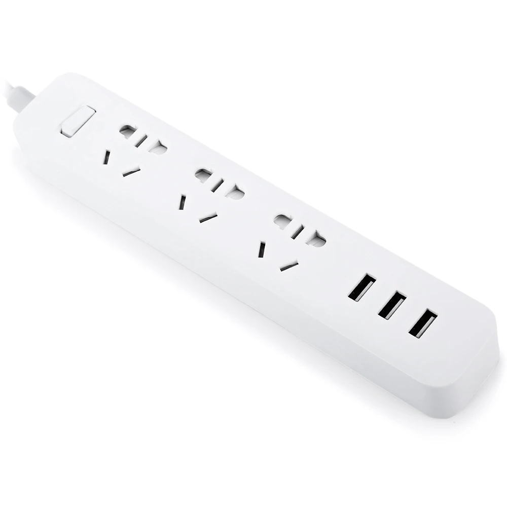 Xiaomi Smart power Strip 250 В 3 USB порта 3 розетки 2A Быстрая зарядка многофункциональная силовая лента домашняя электронная