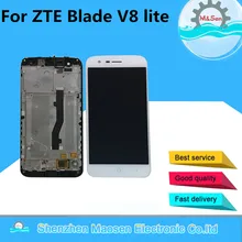 Купить M & Sen для 5,0 «zte лезвие V8 lite ЖК-дисплей экран + Сенсорная панель планшета с рамкой Белый/Черный бесплатная доставка