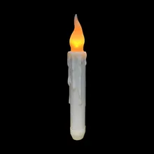 Homemory 1 шт. на батарейках беспламенный светодиодный конус свечи огни церкви и дома декорации и освещение моделирование цвет# O