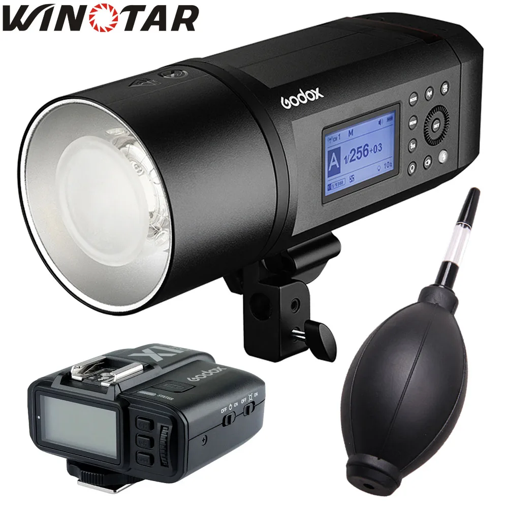 В наличии Godox AD600 Pro портативная Внешняя вспышка 1/8000s TTL HSS 38W LED Встроенная система X