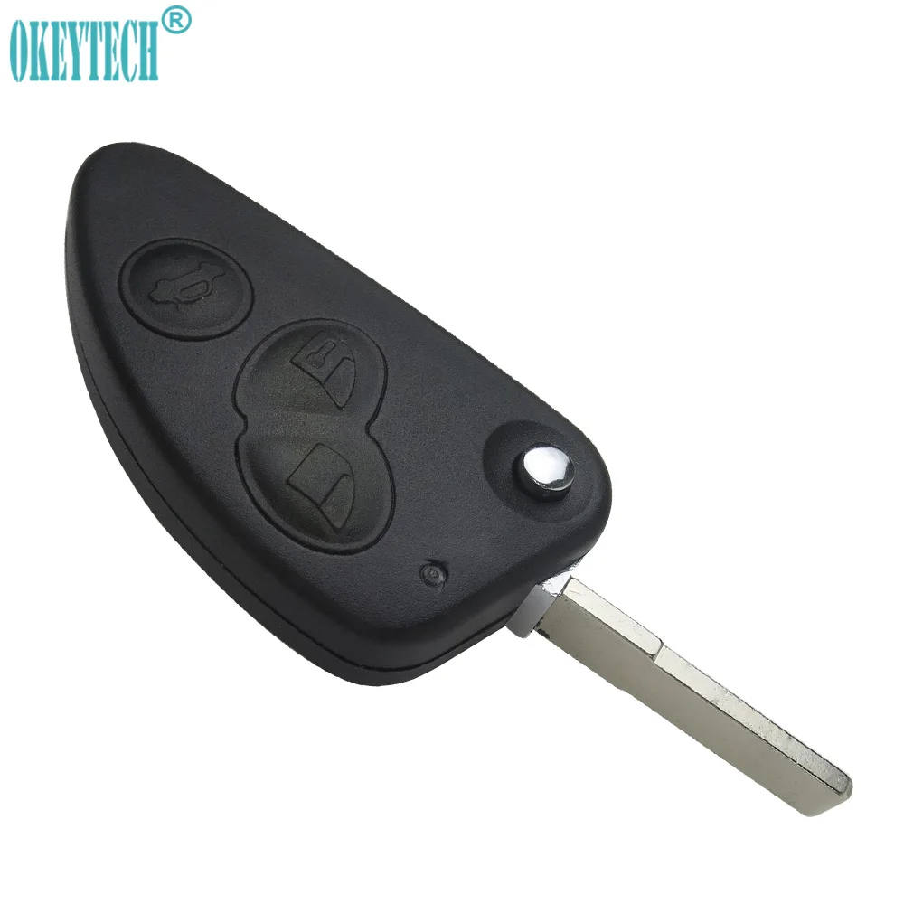 OkeyTech REPLACEMENT 3 BUTTONS CAR REMOTE FLIP KEY CASE FOB FOR ALFA