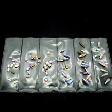 1 упаковка плоское стекло AB Стразы для ногтей Смешанная форма украшения ногтей камни блестящие драгоценные камни Маникюр Подвеска со стразами инструменты