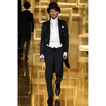 wedding black tuxedo long tail for font b men b font font b formal b font