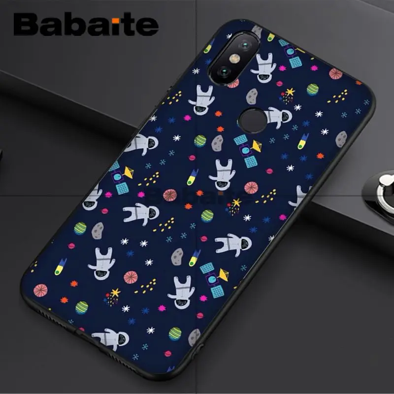 Black With White Moon Stars Space Astronaut