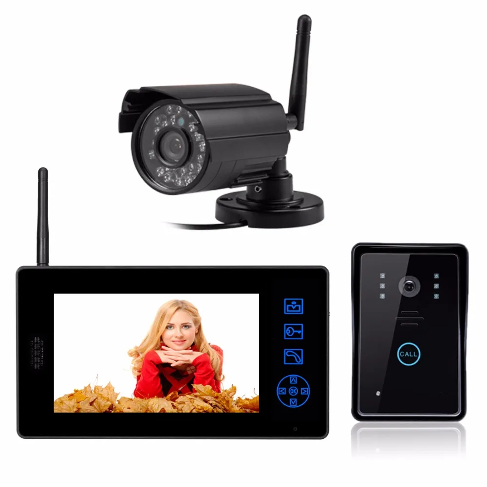 Yobang Security 7\ 2.4G Wireless Video Intercom Door Phone Auto-Photo Videophone CCTV Camera Surveillance Security System