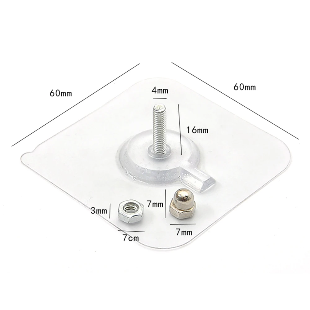 3 шт. крючок прозрачный винт без следов наклейки настенный крючок-держатель клейкая нагрузка стойки Пробивка кухня хранения и фиксации