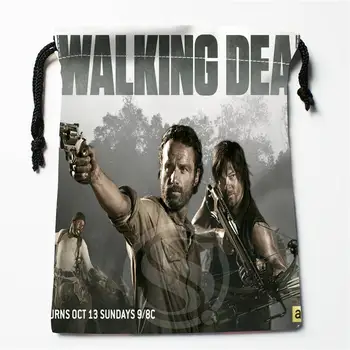 

n#S13 New The Walking Dead Custom Logo Printed receive bag Bag Compression Type drawstring bags size 18X22cm 712&y#S13