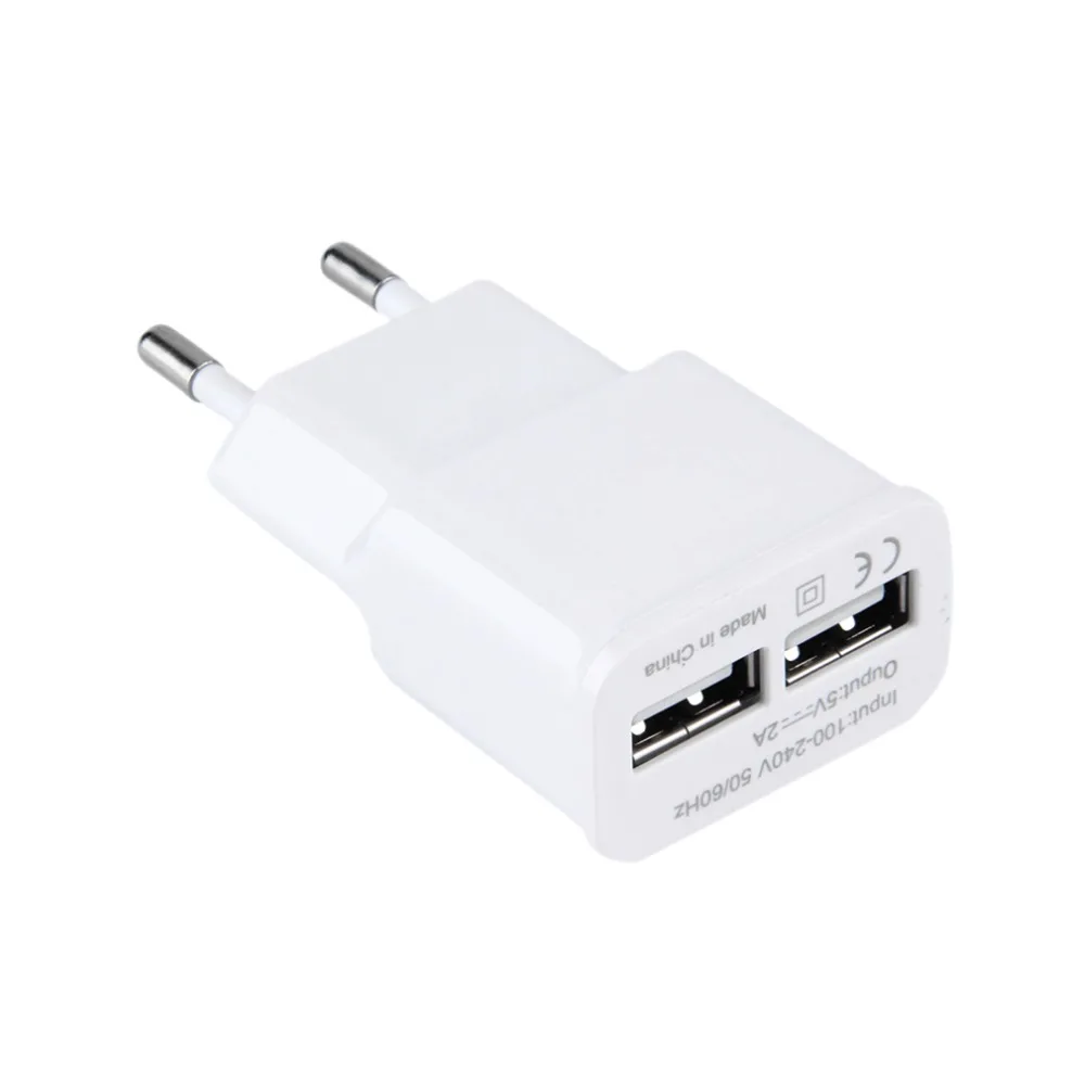 

AC Wall Charger Tablet Power Adapter 5V 2A Dual USB 2-Port Travel Charging USA For Mobile Phone PC White US / EU Plug NEW