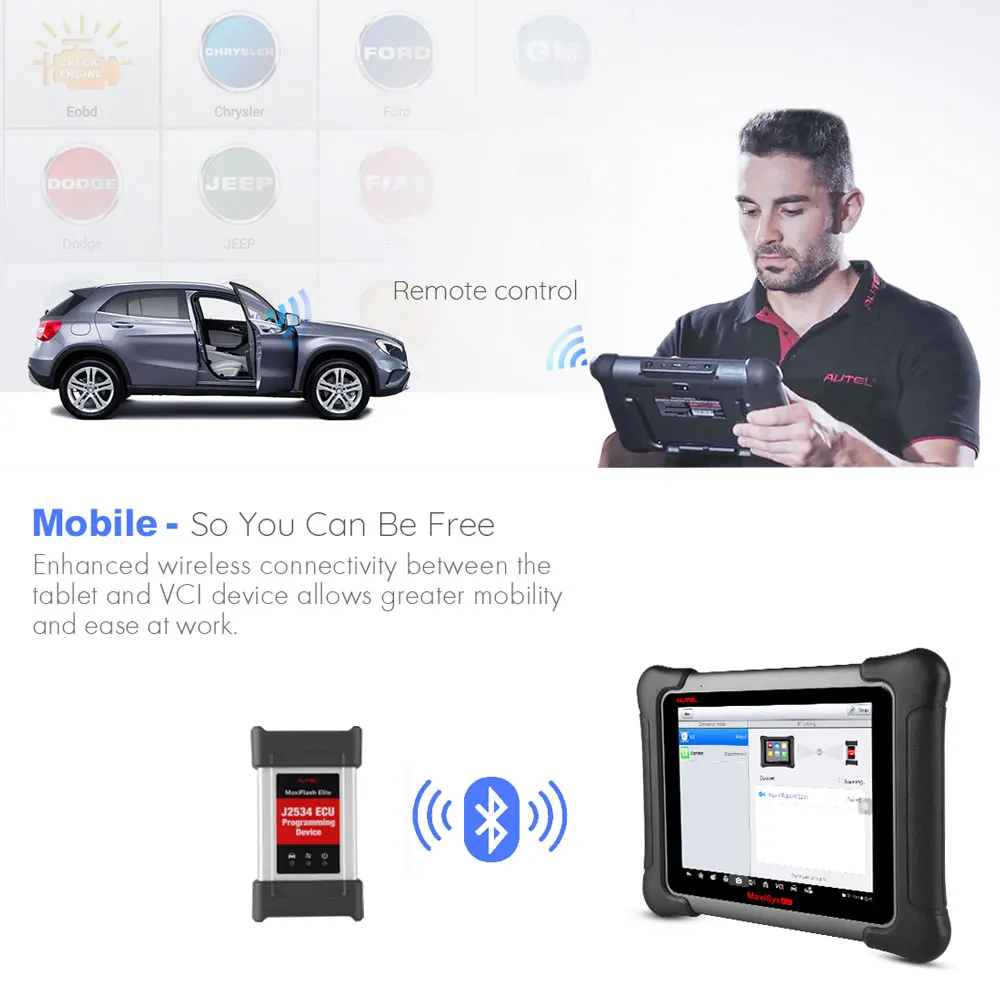 Autel MaxiSys Elite OBD2 Bluetooth автомобильный диагностический инструмент сканеры лучше