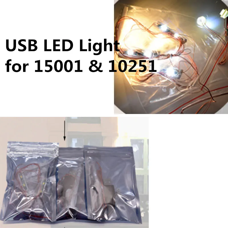 

MOC USB LED Light For City Street Brick Bank Model Building Assembling Blocks Bricks Toy Compatible 10251 15001 Birthday Gifts