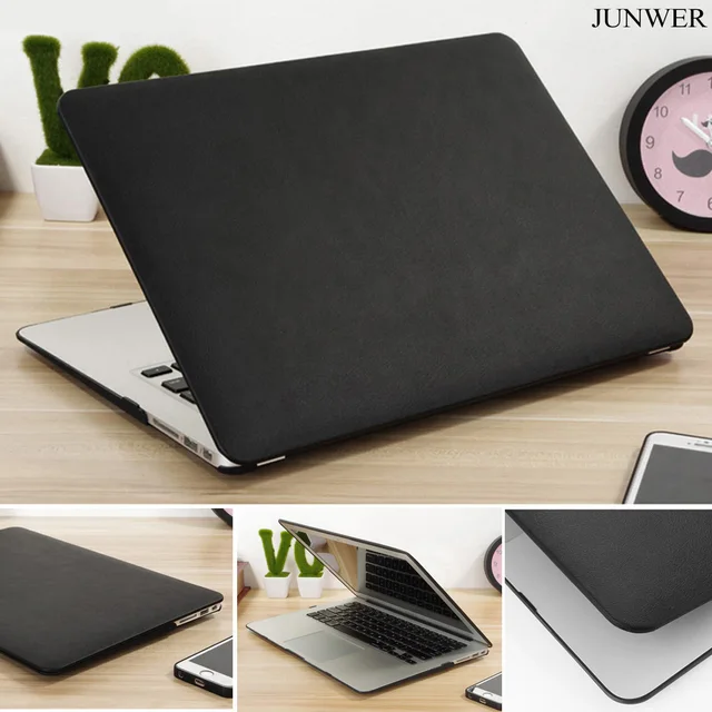 JUNWER PU Leather Case For Apple mac book Air 11.6 12 13.3 Pro Retina 13 15 laptop bag Cover For Macbook pro 13 with Touch bar