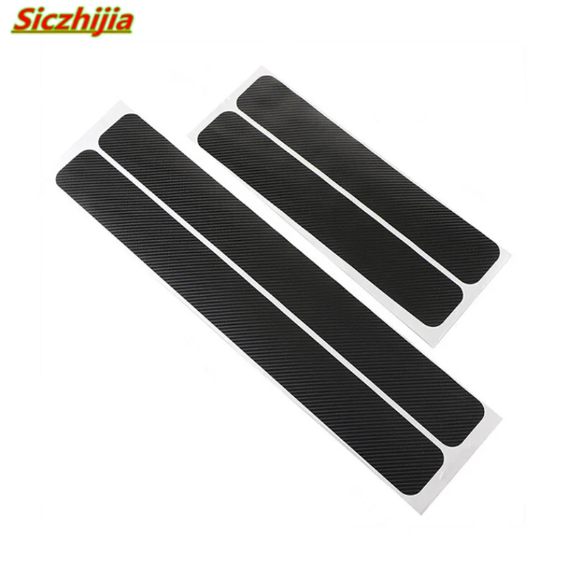 

4 carbon fiber door sill door stickers for Skoda Octavia Fabia Rapid Superb Yeti Roomster