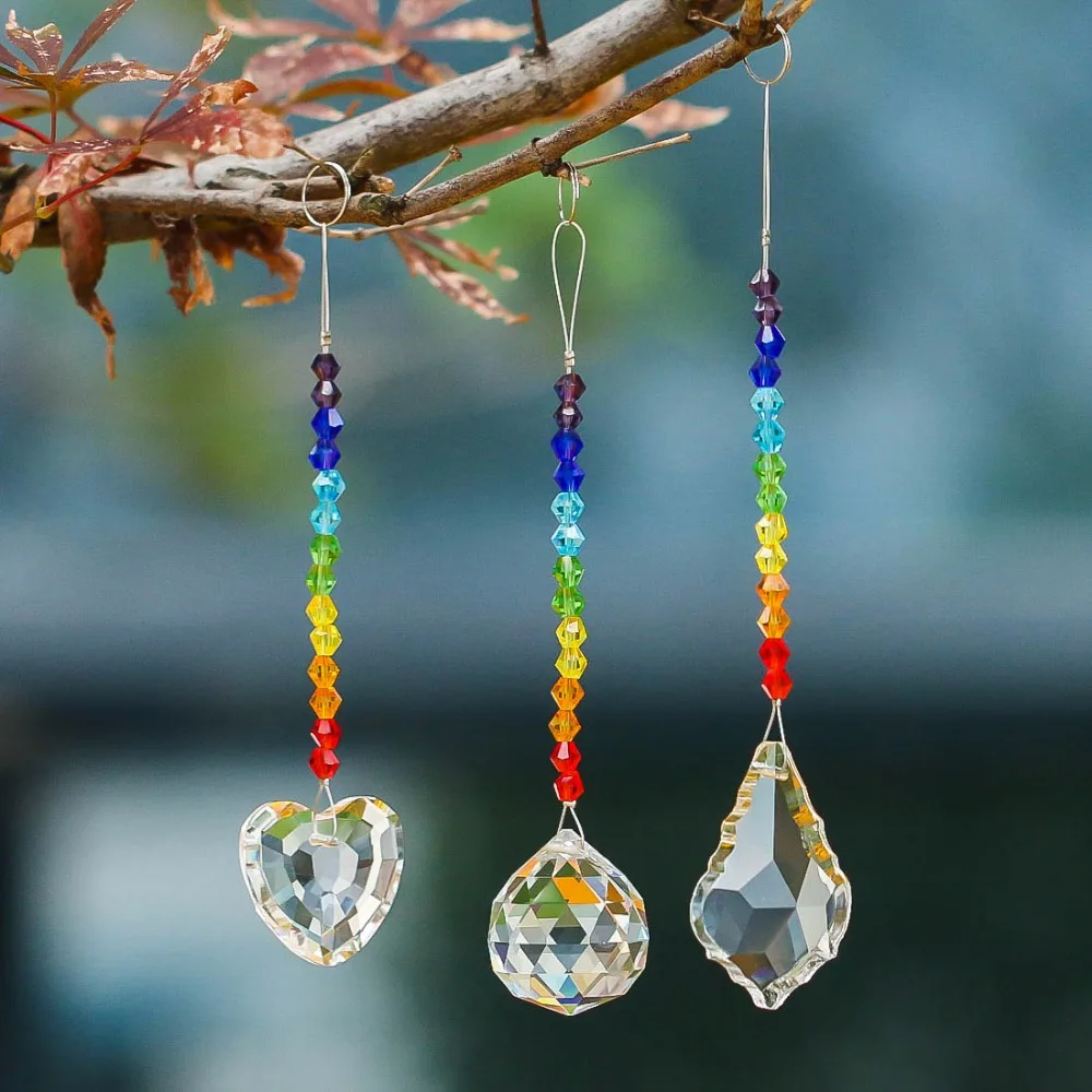 H &amp D люстра с кристаллами призмы Радужная чакря Suncatcher бусинами - Цена: 1 281,20 руб.