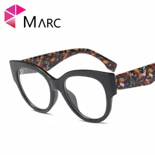 Марка WO мужские считывающий Оптический очки простые прозрачные линзы очки оправа прозрачный кошачий глаз Искусство ретро пластик для мужчин 92161