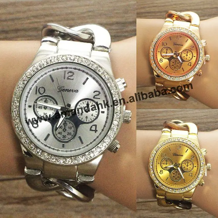 

50pcs/lot Wholesale Price Cowboy Chain Casual Watches Fashion Unisex Geneva Brand WristWatch Hot Sale Alloy Wrap Quartz Watch