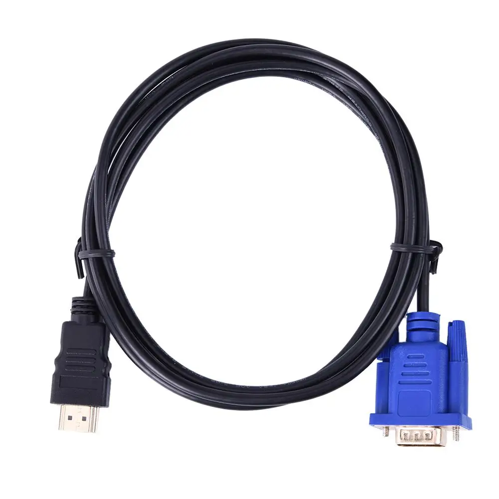 1,8 м HDMI в VGA кабель HD 1080P HDMI штекер в VGA Мужской видео конвертер адаптер для ПК ноутбука S10 DMI в VGA кабель