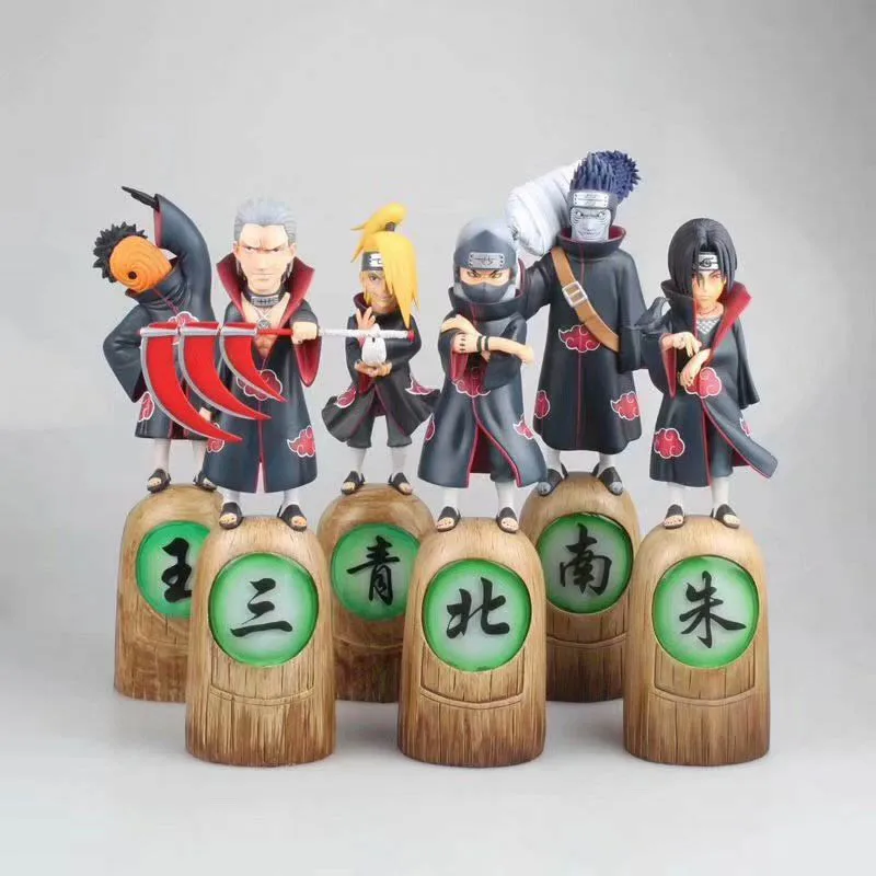 Наруто Акацуки Tobi Hidan Kakuzu фигурка 1/8 масштаб нарисованная Deidara Hoshigaki Kisame Uchiha Itachi