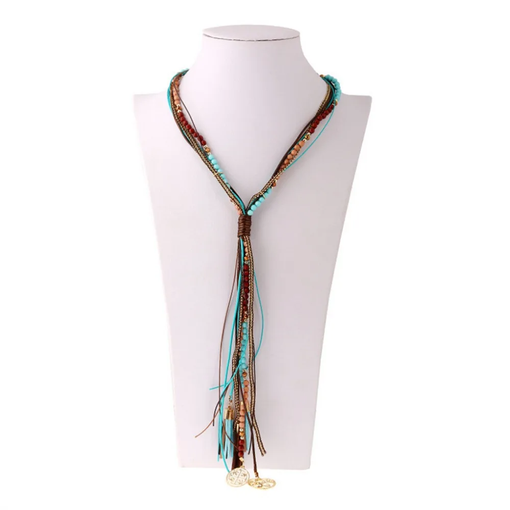

Multi-layer Necklace Imitate Long Tassel Sweater Necklace Jewelry Accessories Choker Fancinating Necklaces Vintage Ornaments