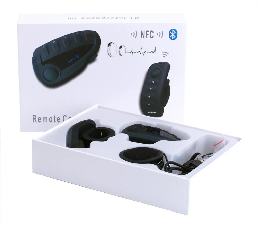 2 adet Vnetphone V8 Motosiklet Kask Interkom NFC Uzaktan Kumanda Bluetooth Interkom Kulakl k 5 Rider 1200 konu urken M Tam dubleks AliExpress