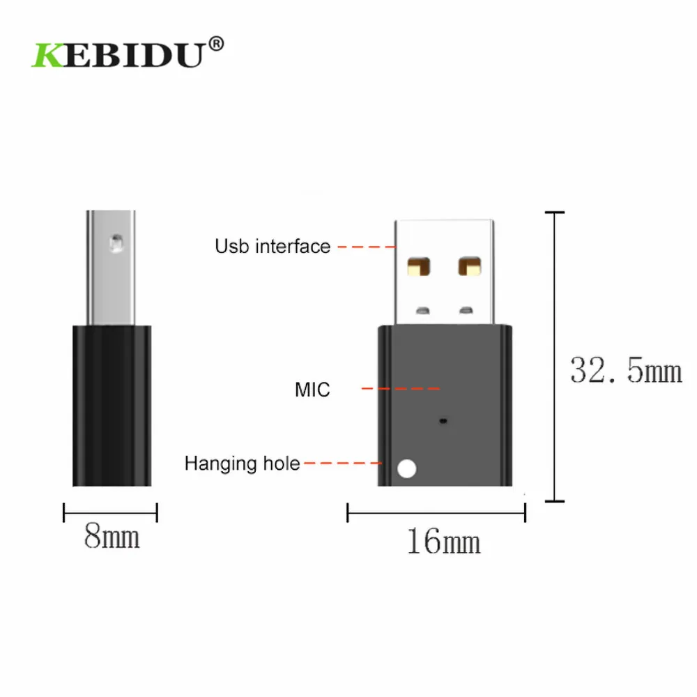 KEBIDU мини беспроводной USB Bluetooth 5,0 адаптер для автомобиля радио сабвуфер усилитель мультимедиа аудио адаптер Bluetooth приемник
