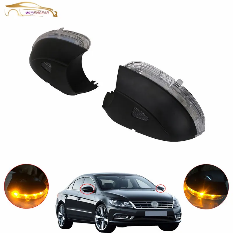 WISENGEAR 1 Pair Turn Signal Corner LED Light Lamp Door Rearview Mirror For VW Jetta MK6 PASSAT