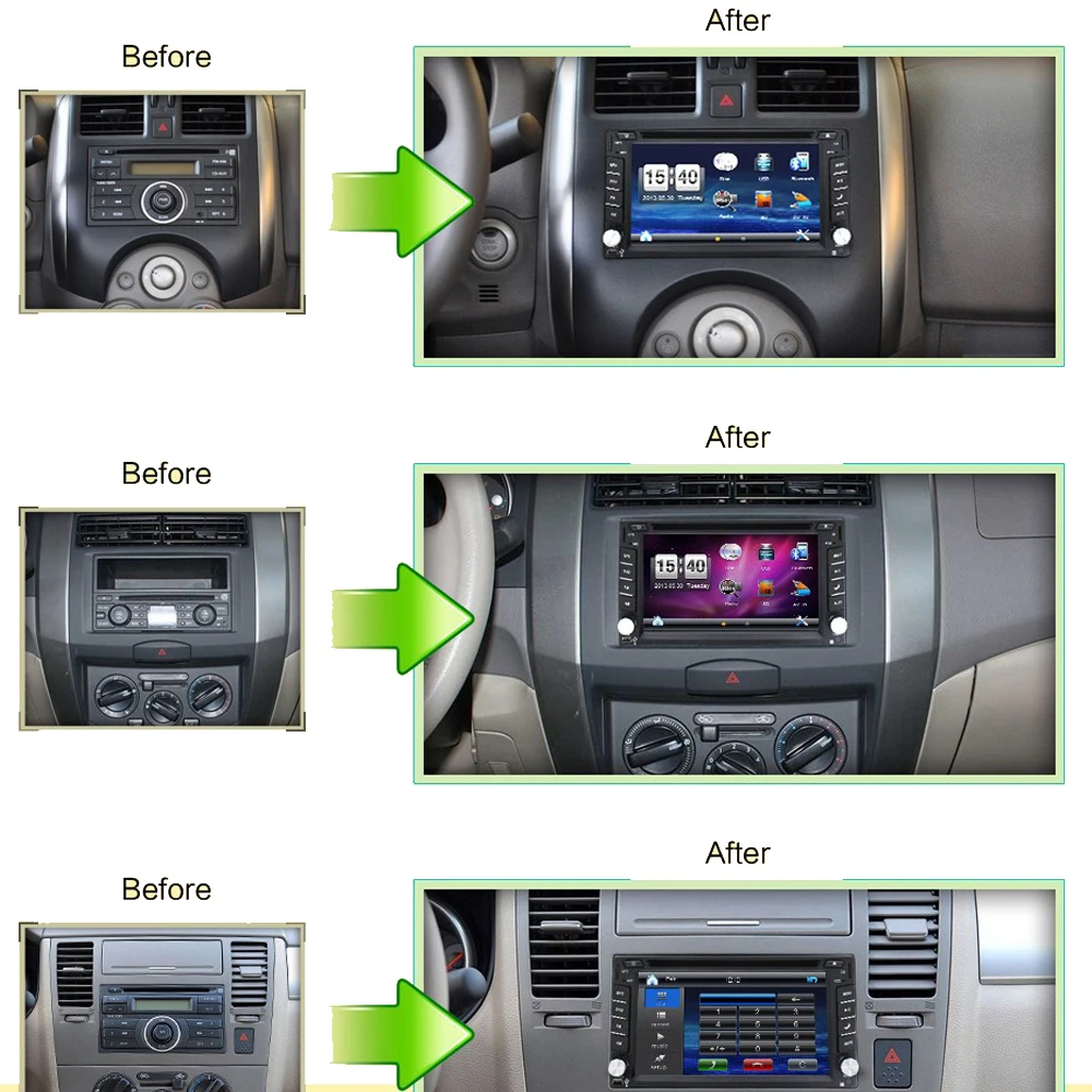 Discount 2 Din Car dvd gps player HD Support reversing rear view Bluetooth USB SD CD TV 2 DIN Car Radio FREE MAP CARD+Frame metal fastene 8