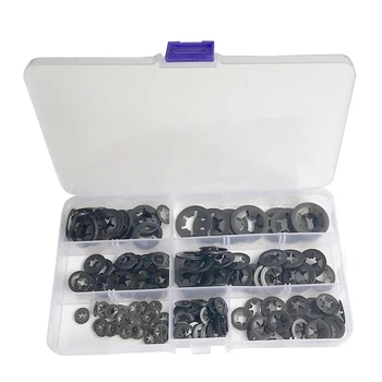 

280pcs Wholesale Tooth Starlock Push On Locking Washers Speed Clips Fasteners Assortment Kit Quick Speed Locking Washers