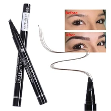 Марка жидкая карандаш для бровей Макияж коричневый мелкий эскиз тату прочный Водонепроницаемый брови косметические ручка бровей Enhancer