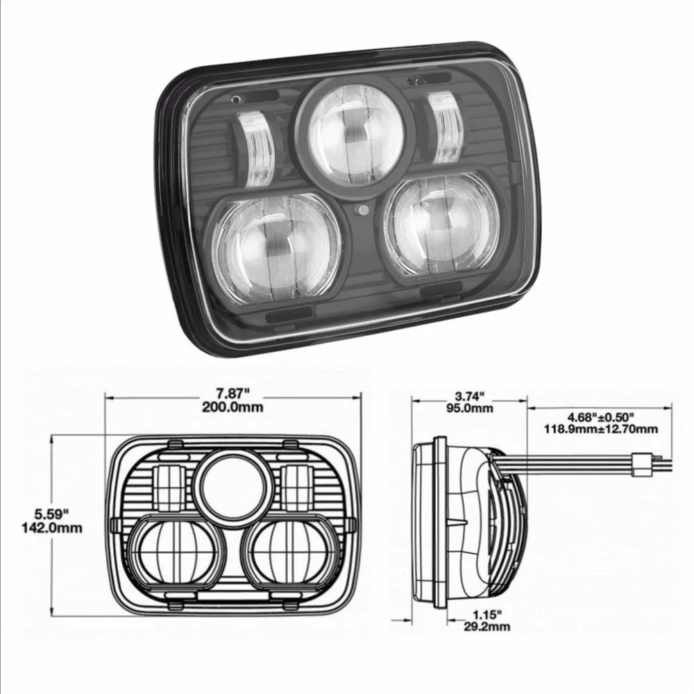 

8900 Model H/L - 5" x 7" Rectangular LED High/Low Headlight