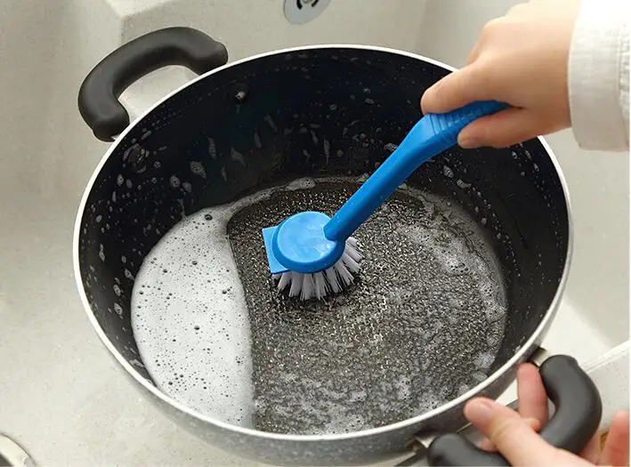 

Hot Selling Washing Dishes Brush Long-handled Pot Can Cleaning Kitchen Tools Scrubbing Pots Random Color
