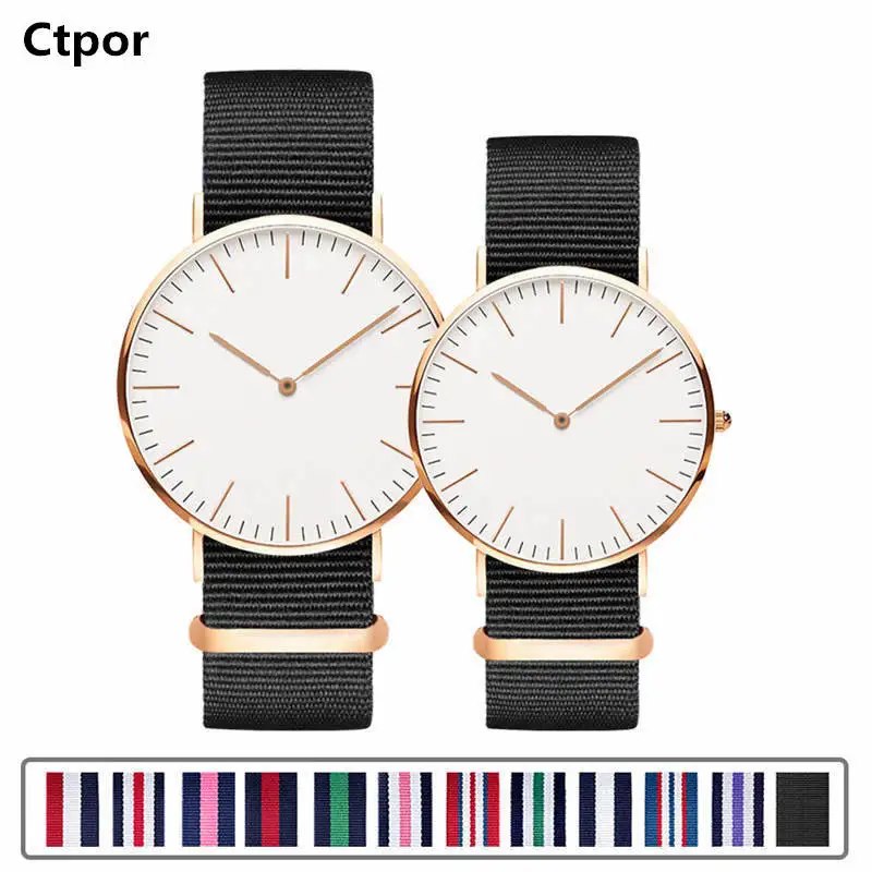 New Ctpor Watches For Men Women Ultra font b Slim b font Quartz Watch with Simple