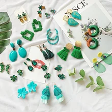 Ztech большие богемные массивные висячие серьги, опт, женские зеленые Кристальные серьги для женщин, вечерние серьги хорошего качества Za