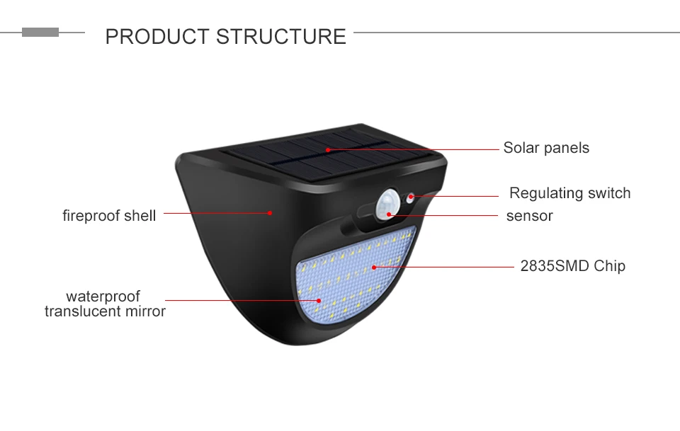 4 solar powered light