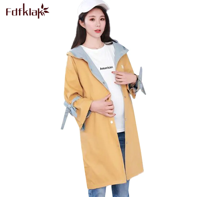 Fdfklak Large size clothes for pregnant women autumn winter pregnancy