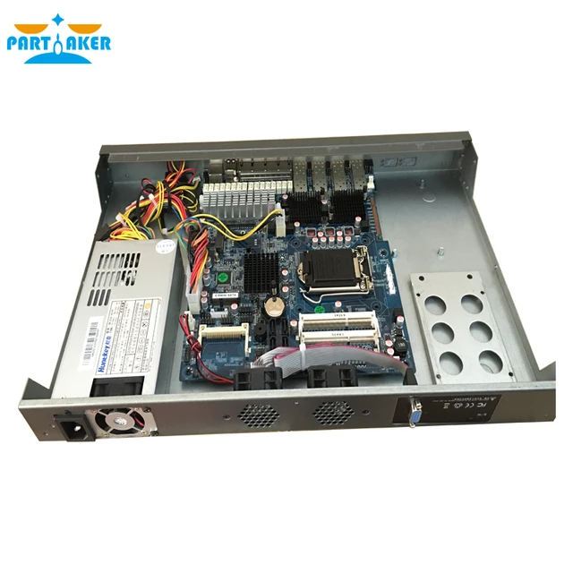 Брандмарт 1U с 4 * Intel 1000M 82574L Gigabit LAN 4 * SPF Intel Core i3 4130 3,4 ГГц Mikrotik ROS 2G RAM 32G SSD 5
